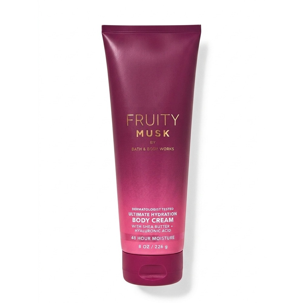Bath & Body Works Fruity Musk Ultimate Hydration Body Cream 8oz‎ Shea Hyaluronic